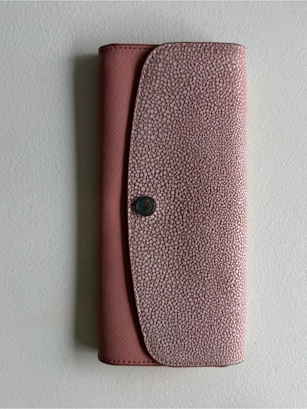 Michael Kors Juliana Saffiano Leather Large Flap Leather Wallet-Pale Pink